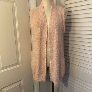 Christopher & Banks Soft Pink Sleeveless Cardigan- Size Medium